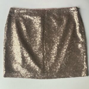 Gap gold sequin mini skirt